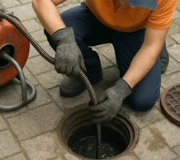 Serviço de desentupimento de esgotos